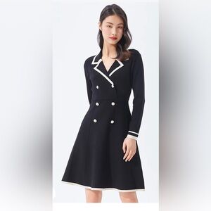 Fitted classy black & cream Dress (comparable to Chanel dress in last photo!)